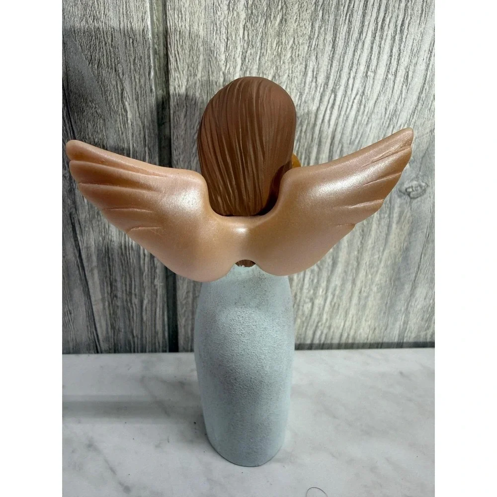 Angel Holding Dog Figurine Forever Loved Pet Memorial Resin Statue 6 Inch